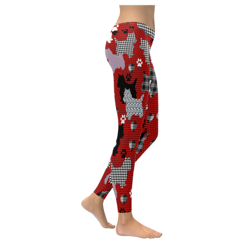 Westie II Women's Low Rise Leggings (Invisible Stitch) (Model L05)