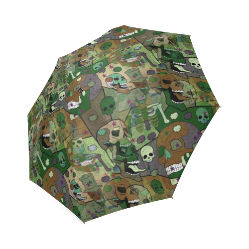 Skull camouflage by Nico Bielow Foldable Umbrella (Model U01)