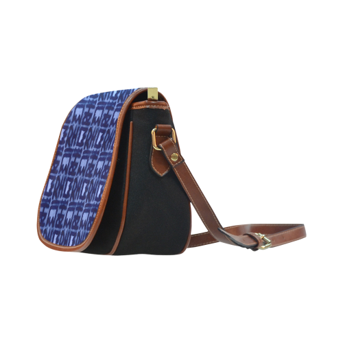 Royal Highness Monogram Azzure Satchel Saddle Bag/Small (Model 1649)(Flap Customization)
