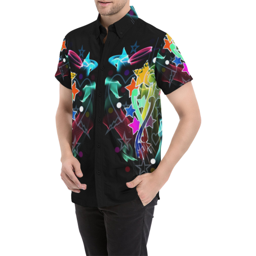Born this Way by Nico Bielow Men's All Over Print Short Sleeve Shirt (Model T53)