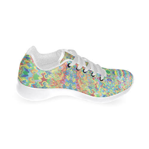 hills, water, waves abstract design Women's Running Shoes/Large Size (Model 020)