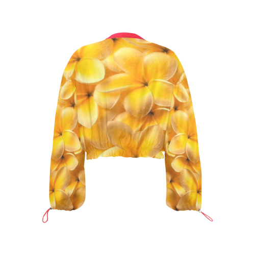 flowers Cropped Chiffon Jacket for Women (Model H30)