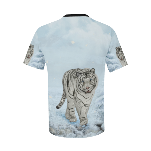 Wonderful siberian tiger Men's All Over Print T-Shirt with Chest Pocket (Model T56)