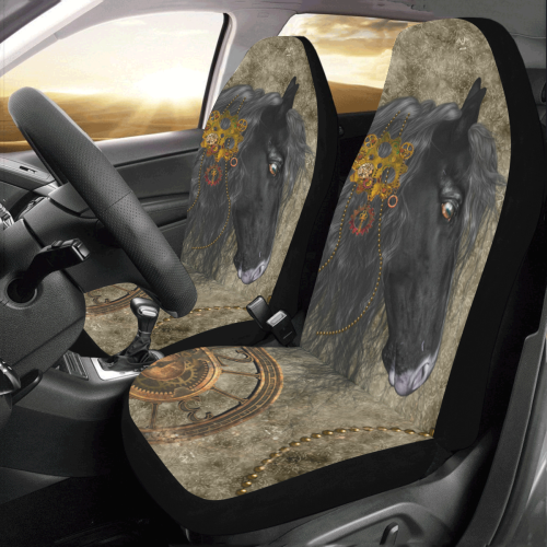 Beautiful wild horse with steampunk elements Car Seat Covers (Set of 2)