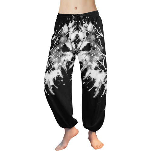Phoenix - Abstract Painting Bird White 1 Women's All Over Print Harem Pants (Model L18)