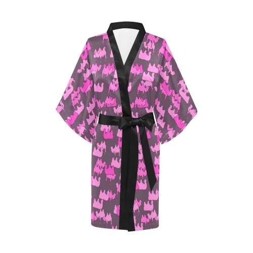 camelflage pink Kimono Robe