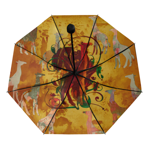 Magic Africa Giraffes Ornaments grunge Anti-UV Foldable Umbrella (Underside Printing) (U07)