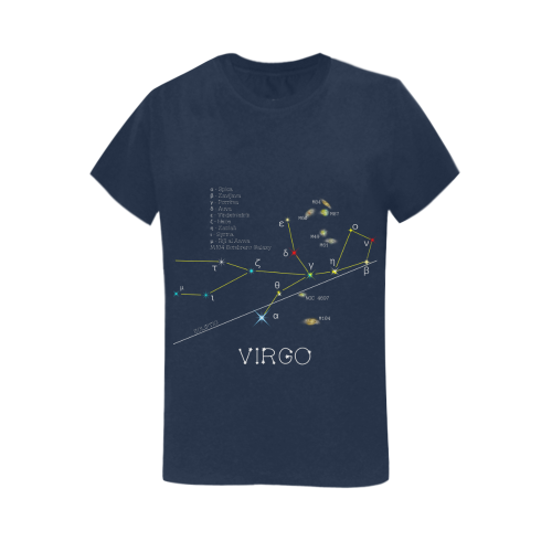 Star Virgo virgin horoscope zodiac funny astrology Women's T-Shirt in USA Size (Two Sides Printing)