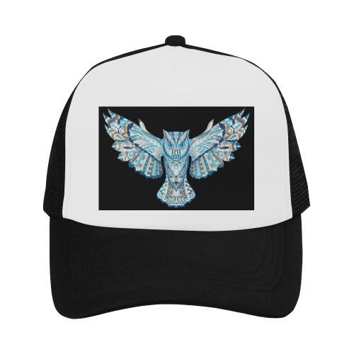 Flying Colorful Owl Design Trucker Hat