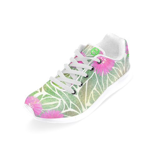Pink Ice Plant Flowers. Inspired by California. Women’s Running Shoes (Model 020)