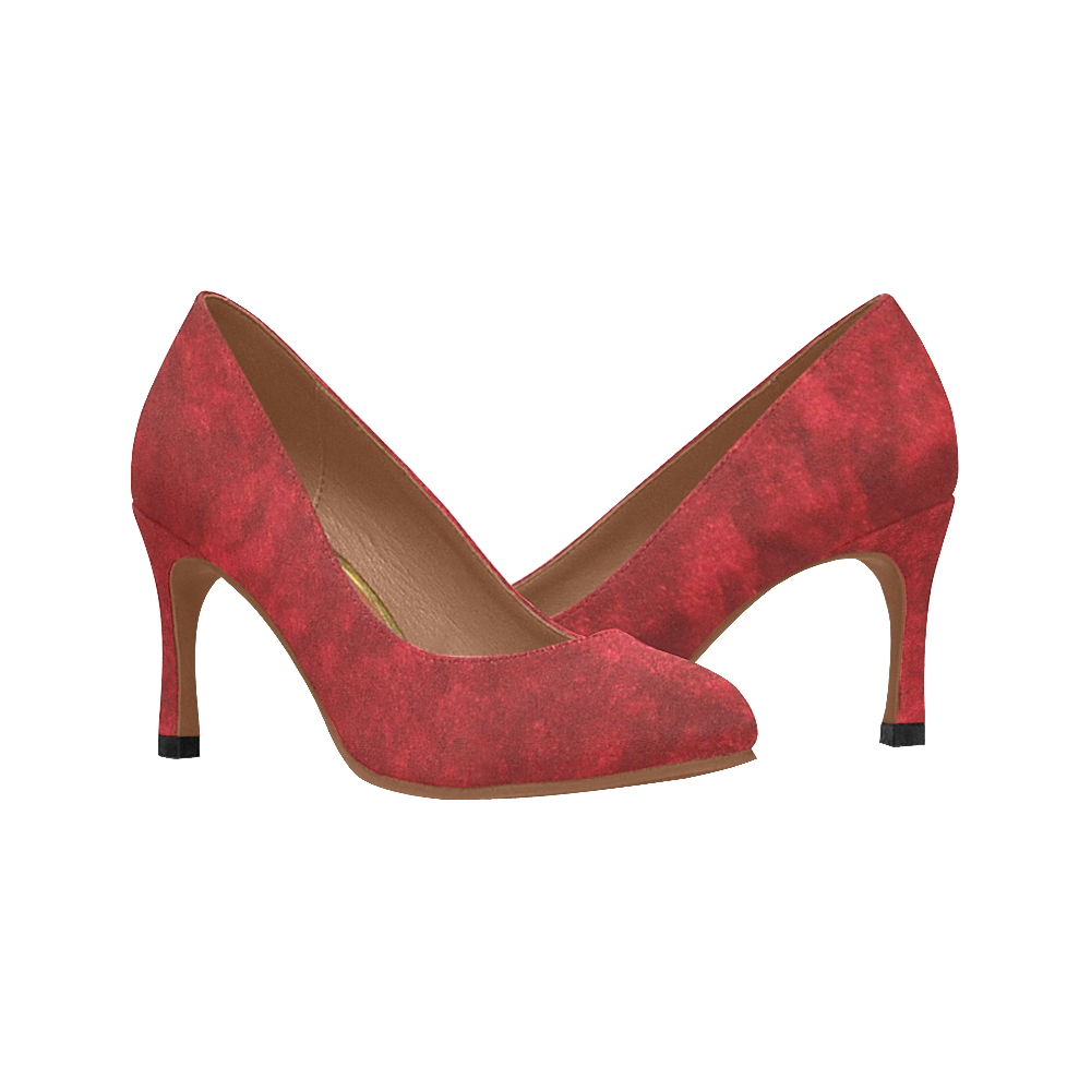 red velvet high heels