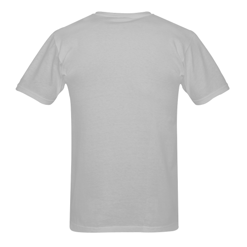 Grey & Aqua Men's T-Shirt Men's T-Shirt in USA Size (Two Sides Printing)