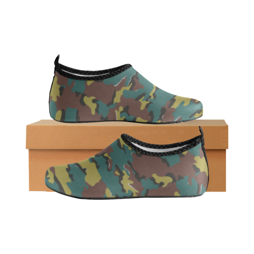Belgian Jigsaw camouflage Men's Slip-On Water Shoes (Model 056)