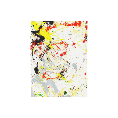 Black, Red, Yellow Paint Splatter Photo Panel for Tabletop Display 6"x8"