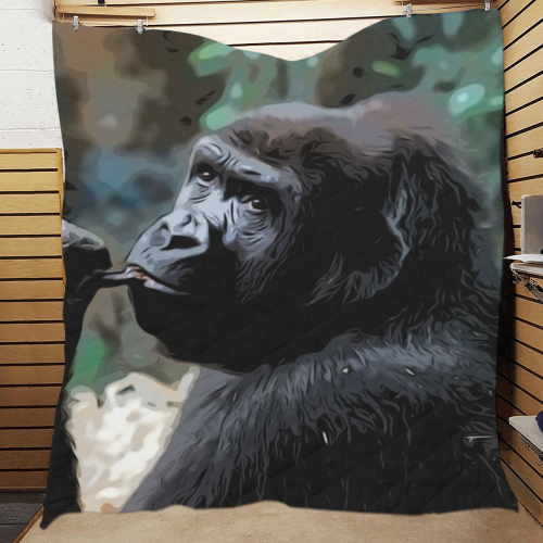 animal art studio 16516 Gorilla Quilt 60"x70"