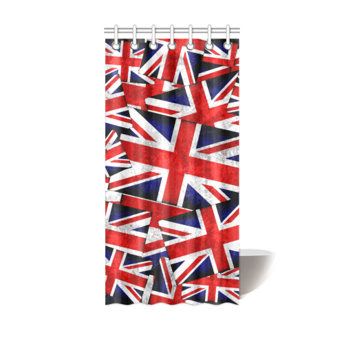 Union Jack British UK Flag Shower Curtain 36"x72"