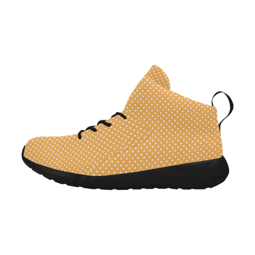 Yellow orange polka dots Women's Chukka Training Shoes (Model 57502)
