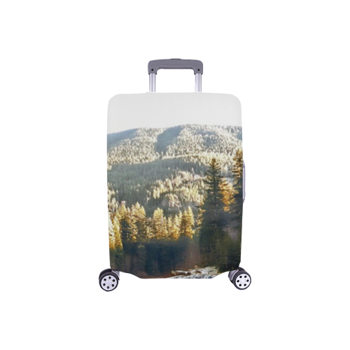 mountain river and frost Luggage Cover/Small 18"-21"