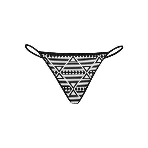 Black Aztec Tribal Women's All Over Print G-String Panties (Model L35)