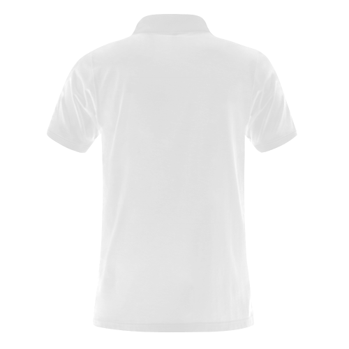 Parafanellya White & Burgundy Polo Men's Polo Shirt (Model T24)