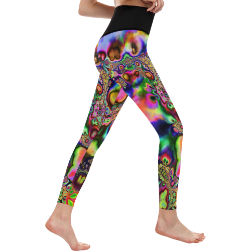 Rainbow Slick Women's All Over Print High-Waisted Leggings (Model L36)