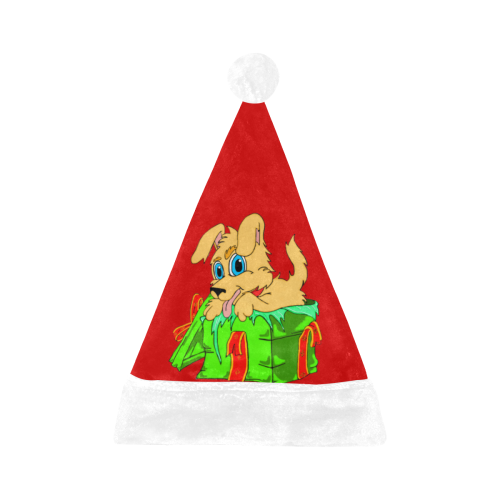 Christmas Puppy Red/White Santa Hat