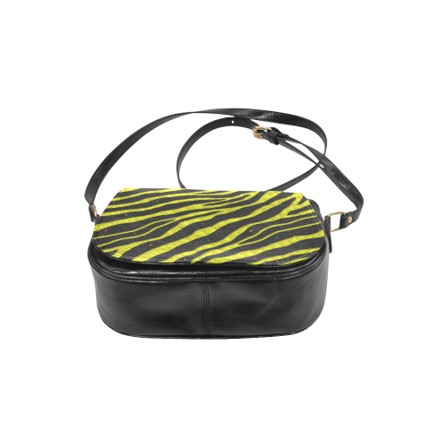 Ripped SpaceTime Stripes - Yellow Classic Saddle Bag/Large (Model 1648)