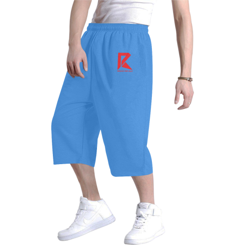 Men's Baggy Shorts (Red & Blue) Men's All Over Print Baggy Shorts (Model L37)