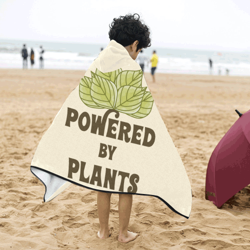 Powered by Plants (vegan) Kids' Hooded Bath Towels