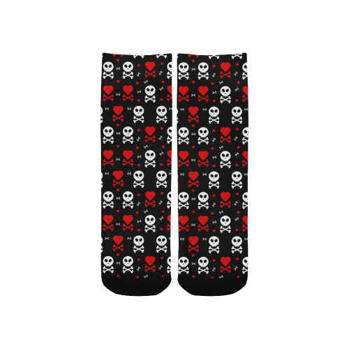 Skull Hearts Kids' Custom Socks
