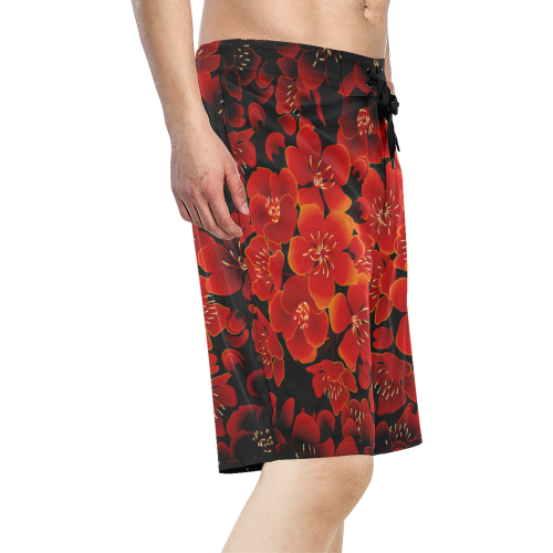 Wonderful flowers, charry blossom Men's All Over Print Board Shorts (Model L16)