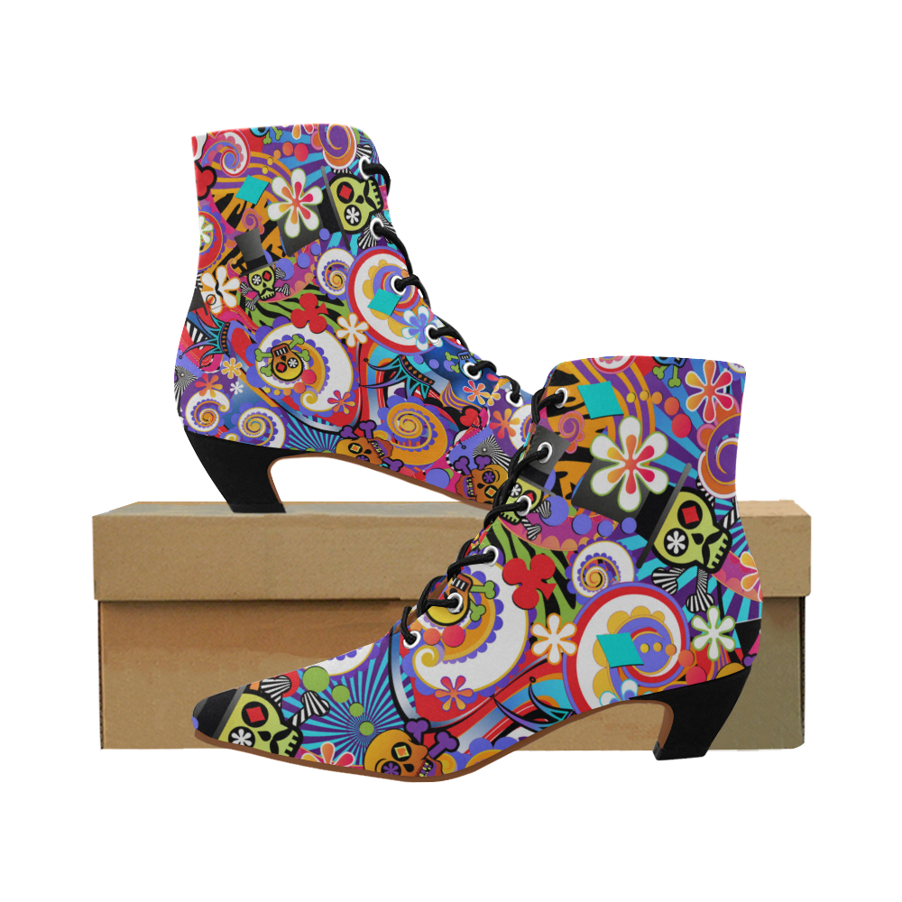 colorful ankle boots
