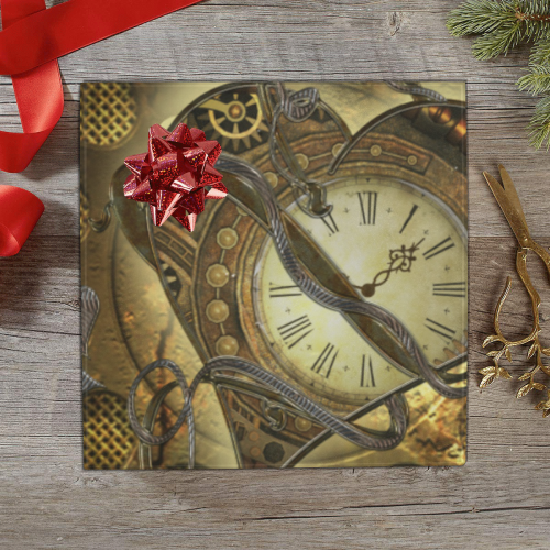 Awesome steampunk heart Gift Wrapping Paper 58"x 23" (1 Roll)