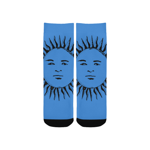 GOD Kids Socks Light Blue & Black Kids' Custom Socks
