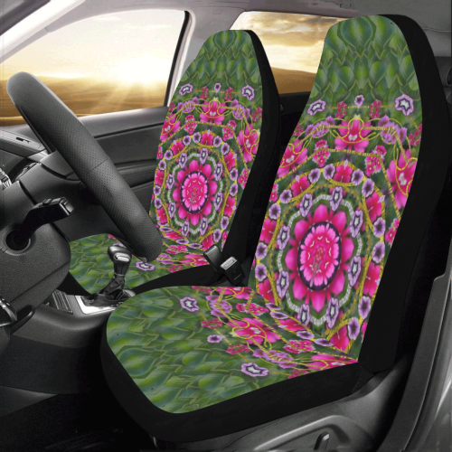 fantasy floral wreath in the green summer  leaves Car Seat Covers (Set of 2)
