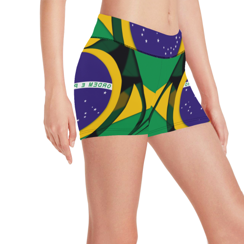 The Flag of Brazil Women's All Over Print Short Leggings (Model L28)