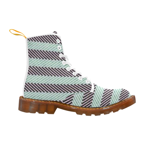 Mint Brown ZigZag Martin Boots For Women Model 1203H