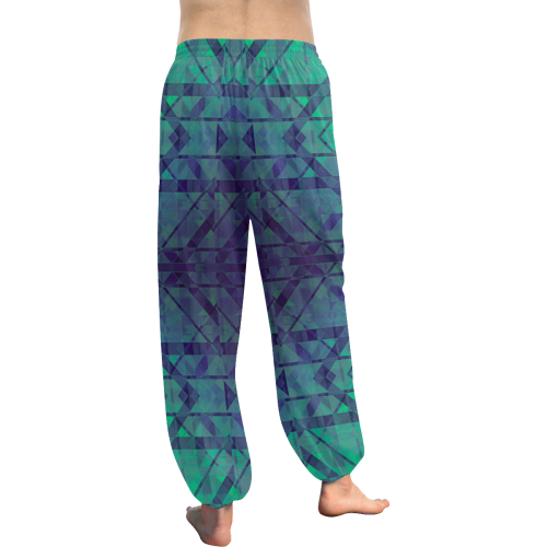Sci-Fi Dream Blue Geometric design Women's All Over Print Harem Pants (Model L18)