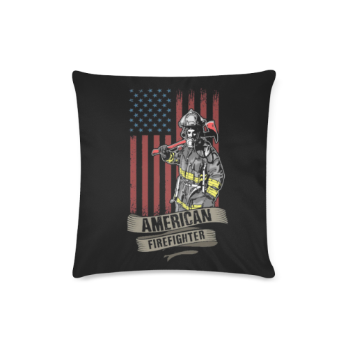 American Firefighter Custom Zippered Pillow Case 16"x16"(Twin Sides)