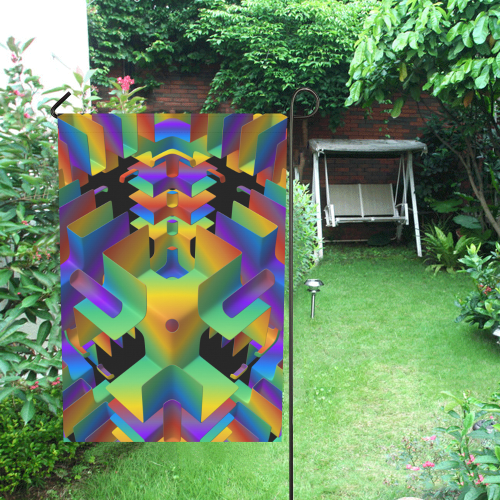 Colors and Shapes Garden Flag 28''x40'' （Without Flagpole）