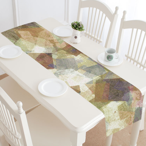 abstract squares Table Runner 16x72 inch
