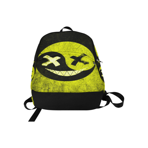 Woke Rave Smiley Neon Yellow Gold Festival Fabric Backpack for Adult (Model 1659)