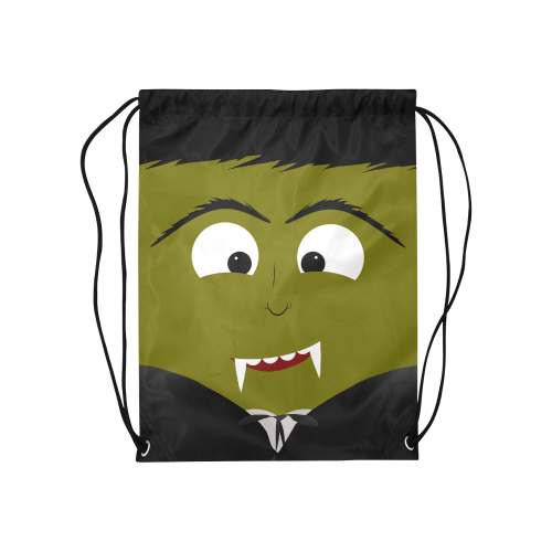 Cute Dracula Halloween Face Medium Drawstring Bag Model 1604 (Twin Sides) 13.8"(W) * 18.1"(H)