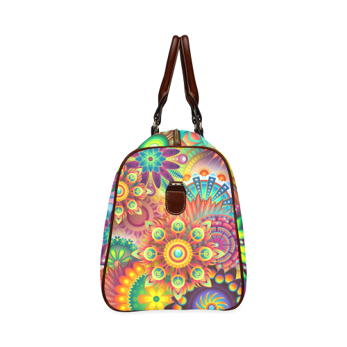Colorful Abstract Waterproof Travel Bag/Large (Model 1639)