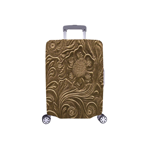 Embossed Gold Flowers Luggage Cover/Small 18"-21"