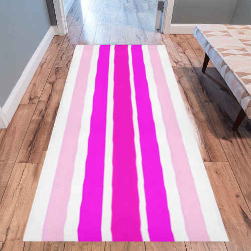 Summer Pinks Stripes Area Rug 9'6''x3'3''