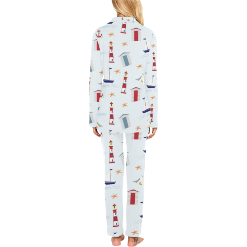 Nautical 1 Women's Long Pajama Set