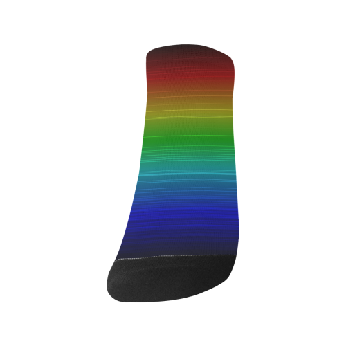 Dark Rainbow Stripes Women's Ankle Socks