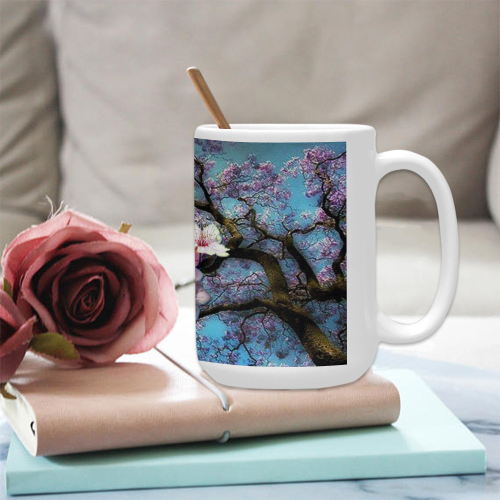 Cherry blossomL Custom Ceramic Mug (15OZ)