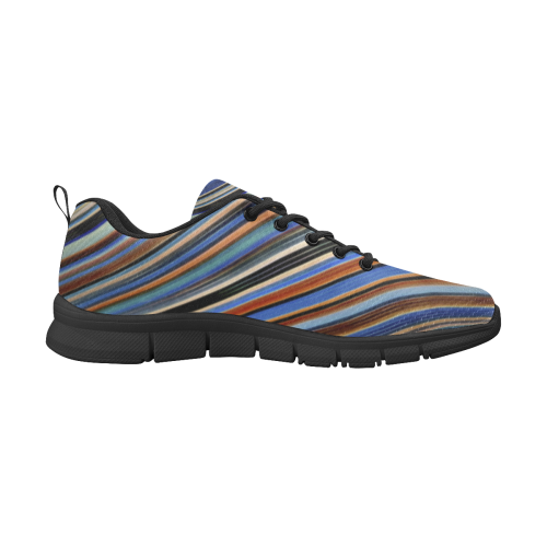 Wild Wavy Lines 03 Women's Breathable Running Shoes (Model 055)